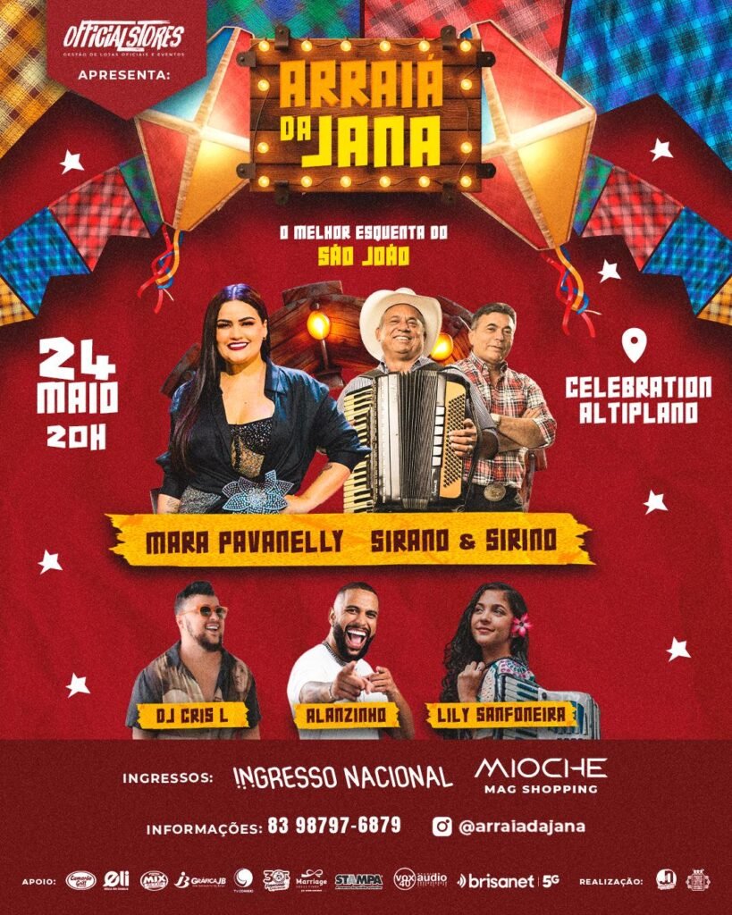 “ARRAIÁ%20DA%20JANA”%20TRAZ%20CAUSA%20SOCIAL%20COM%20SHOWS%20DE%20MARA%20PAVANELLY%20E%20SIRANO%20&%20SIRINO%20DIA%2024%20DE%20MAIO,%20EM%20JOÃO%20PESSOA.
