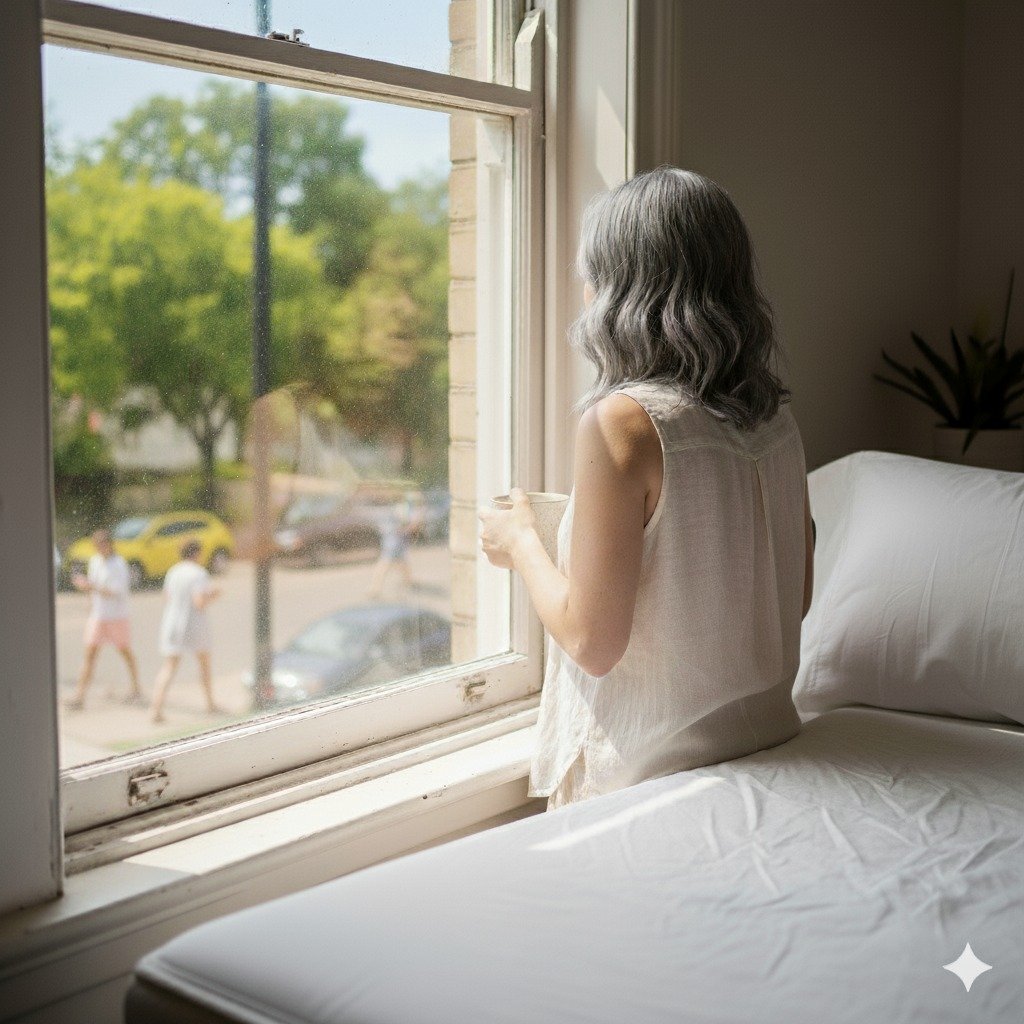 Pela janela do quarto