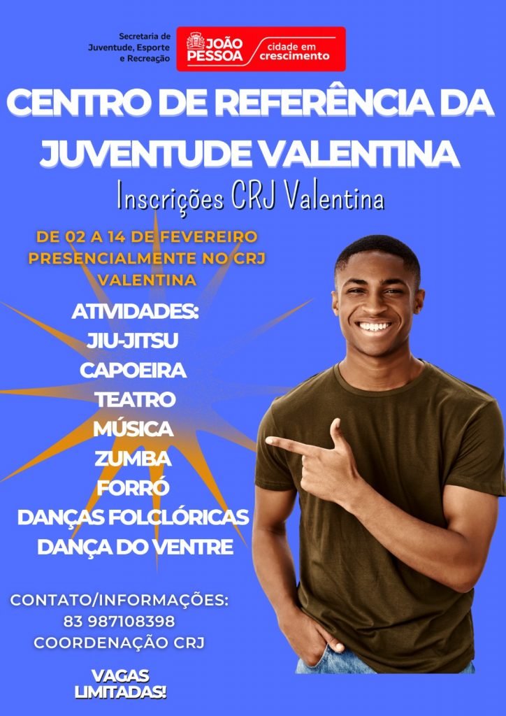 prefeitura de joao pessoa abre inscricoes para atividades gratuitas no crj do valentina