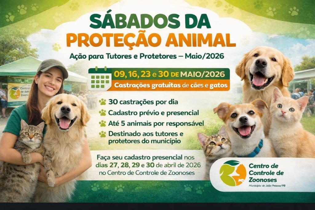 Prefeitura inicia cadastro para castração de cães e gatos no Centro de Controle de Zoonoses