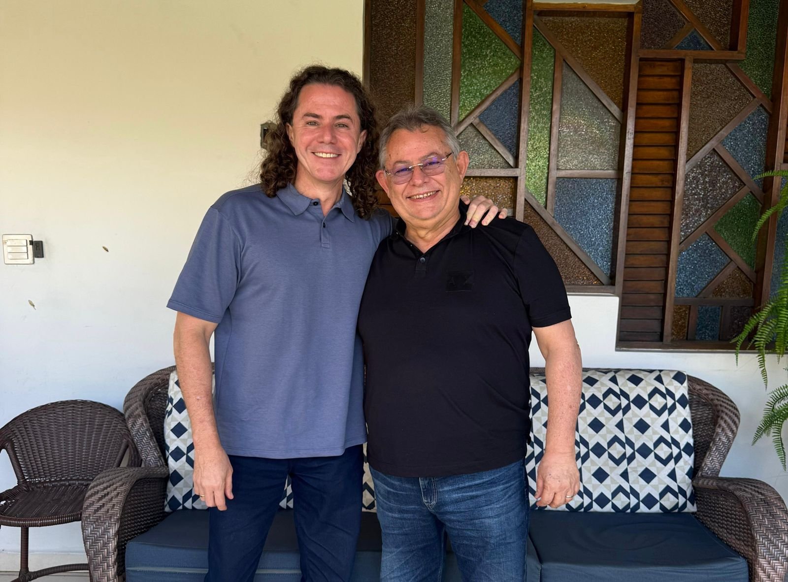 Veneziano recebe apoio à sua reeleição ao Senado do vereador de Campina Grande Pimentel Filho