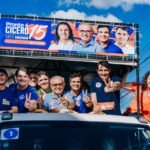 Cícero, Diogo, Romero, Veneziano, Dr. Jhony e Pedro reúnem forças em grande carreata por Campina Grande